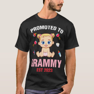 Cute Baby Promoted To Granny Est 2023 Birthday T-Shirt