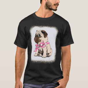 Cute Baby Pug Dog Love r Dad Mum Boy Girl Leopard T-Shirt