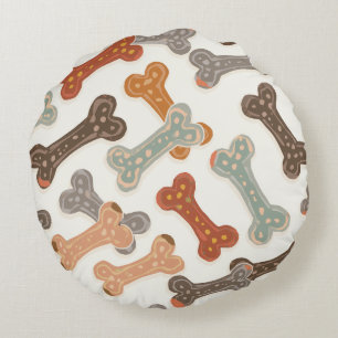 Cute Baby Puppy (husky) Round Pillows