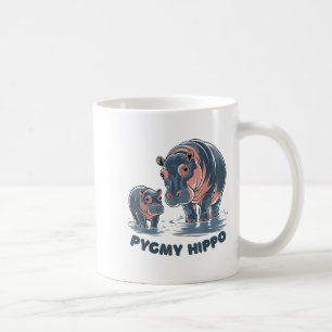 Cute Baby Pygmy Hippo Moo Deng Funny Zoo For Famil Coffee Mug