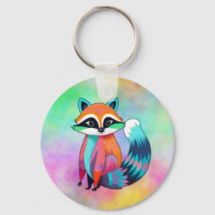 Cute Baby Raccoon Key Ring