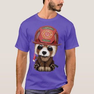 Cute Baby Red Panda Firefighter T-Shirt