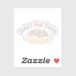 Cute Baby’s First Easter Milestone Pastel Eggs 