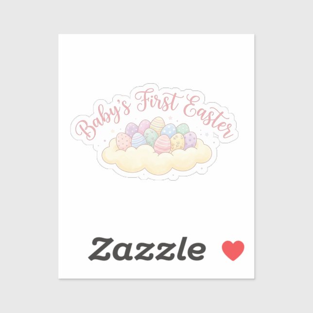 Cute Baby’s First Easter Milestone Pastel Eggs  (Sheet)