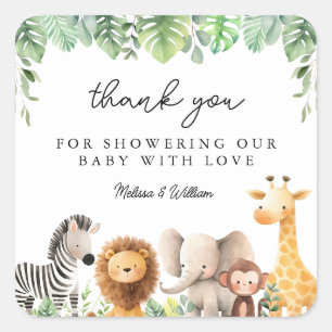 Cute Baby Safari Animals Gift Tag