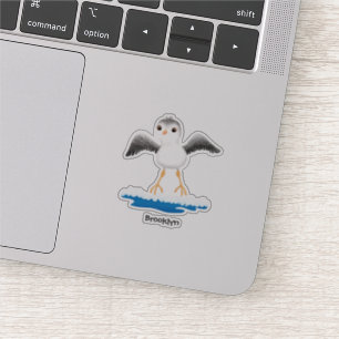 Cute baby sandpiper cartoon illustration