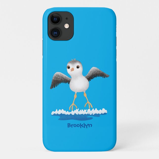 Cute baby sandpiper cartoon illustration  Case-Mate iPhone case (Back)