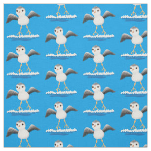 Cute baby sandpiper cartoon illustration fabric