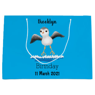 Cute baby sandpiper cartoon illustration  large gift bag