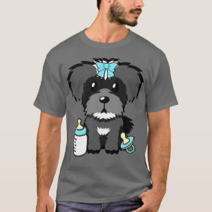 Cute baby schnauzer getting its milk and pacifier T-Shirt