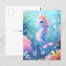 Cute baby sea horse, Postcrossing