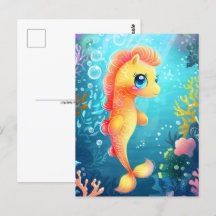 Cute baby sea horse, Postcrossing