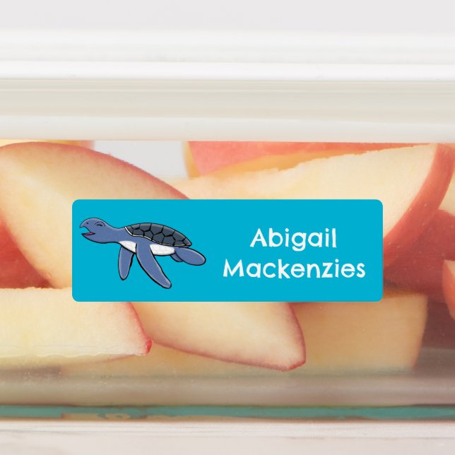 Cute baby sea turtle cartoon personalised (Affixed)