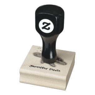 Cute baby sea turtle cartoon rubber stamp