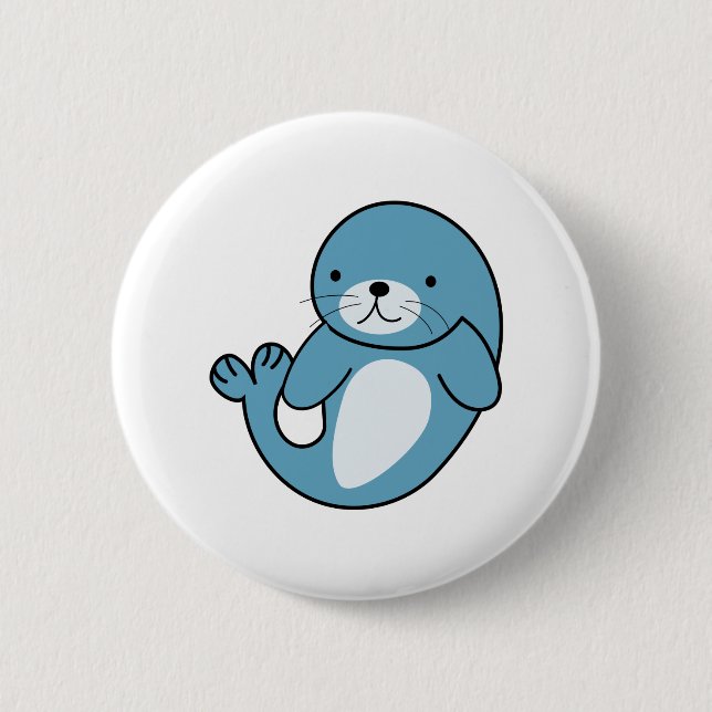 Cute Baby Seal 6 Cm Round Badge (Front)