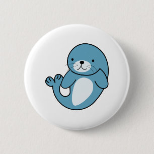 Cute Baby Seal 6 Cm Round Badge
