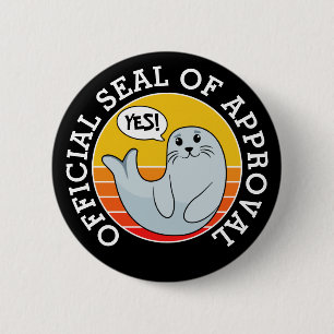 Cute Baby Seal of Approval Button