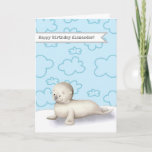 Cute Baby Seal Personalised Happy Birthday Card<br><div class="desc">Adorable birthday card with an illustration of a baby seal or baby sea lion. Personalise the text with your own message and click on customise further if necessary. Illustrated and designed by Patricia Alvarez.</div>