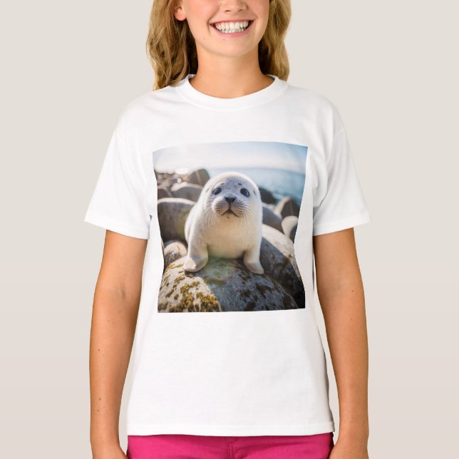 Cute Baby Seal T Shirt - Cute Animal Shirts  (Front)