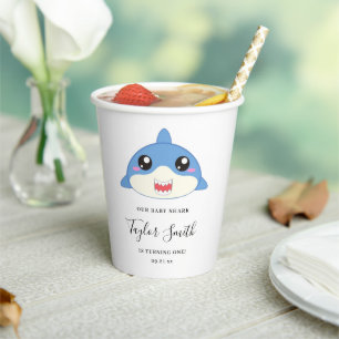 Cute Baby Shark Birthday Party  Paper Cups