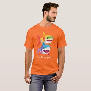 Cute baby shark rainbow colourful birthday kids T-Shirt