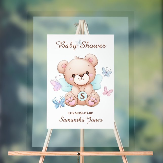 Cute Baby Shower Acrylic Sign (Neutral)