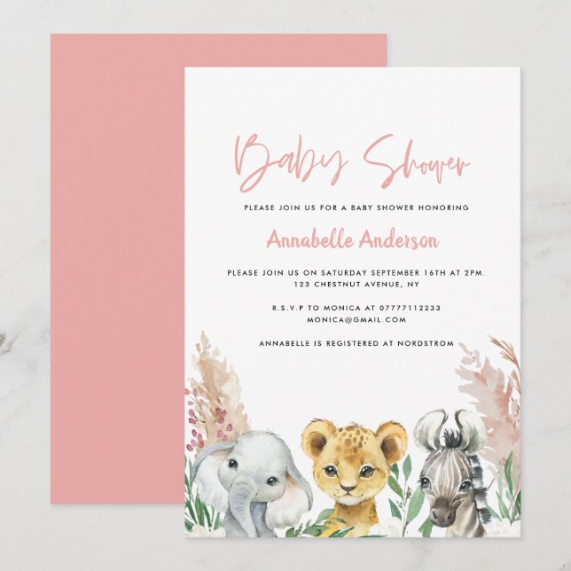 Cute baby shower animal covid mask (Front/Back)