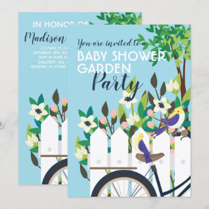 Cute Baby Shower Garden Party Floral Invitation