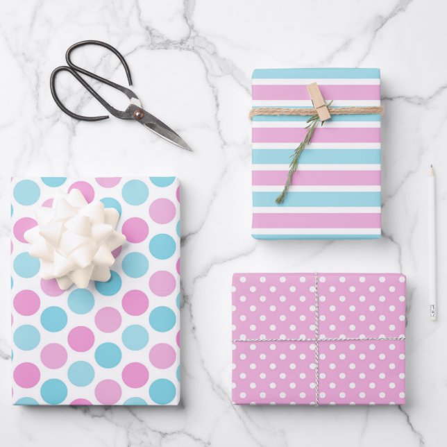 Cute Baby Shower/Gender Reveal Wrapping Paper Shee (Front)