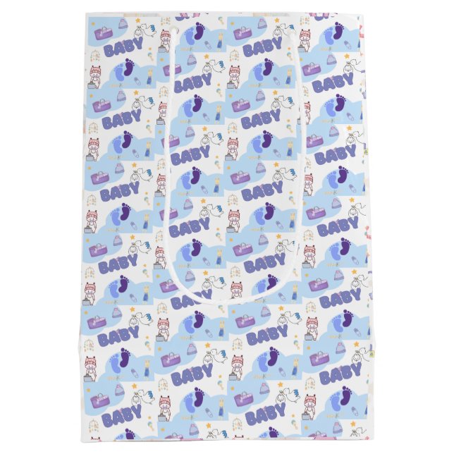 Cute Baby Shower Gift Bag (Back)