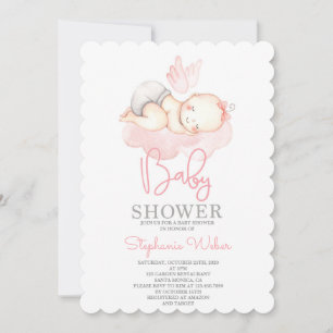 Cute Baby shower girl Invitation