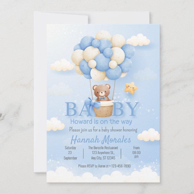 Cute Baby Shower Invitation (Front)