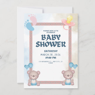 Cute Baby Shower Invitation | Sweet Pastel Design