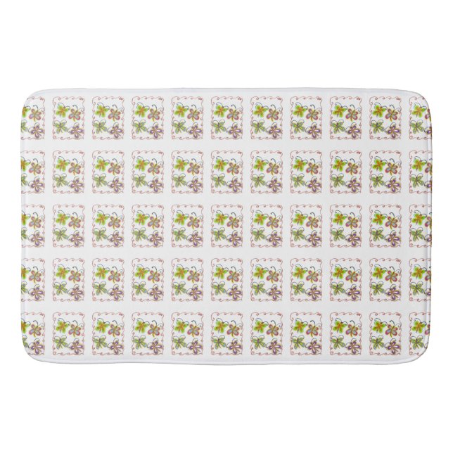 Cute Baby Shower little princess butterfly design Bath Mat (Front)