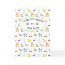 Cute baby shower pattern