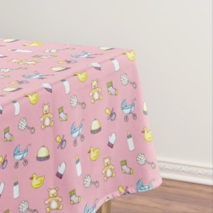 Cute baby shower pattern tablecloth