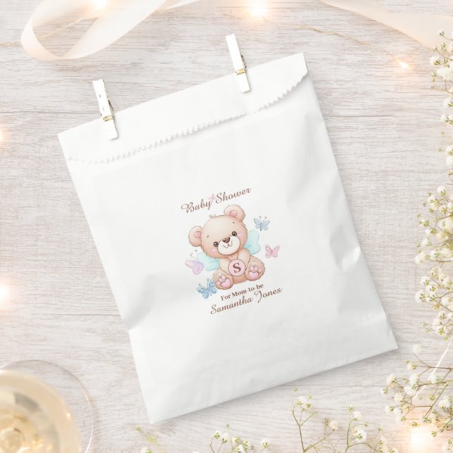 Cute Baby Shower Personalised Favour Bags (Clipped)