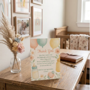 Cute Baby Shower Thank You Card