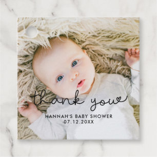 Cute baby shower thank you favour tags