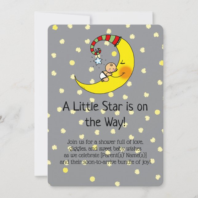 Cute Baby Shower Under the Stars Invite (Front)