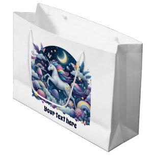 Cute baby shower unicorn customisable  large gift bag