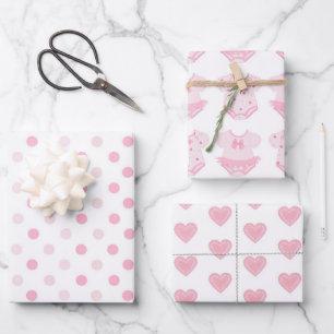 Cute Baby Shower Wrapping Paper Sheets