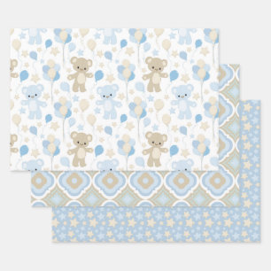Cute Baby Shower Wrapping Paper Sheets