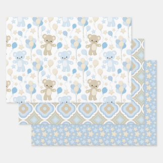 Cute Baby Shower Wrapping Paper Sheets