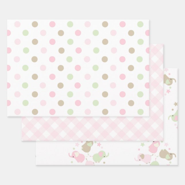 Cute Baby Shower Wrapping Paper Sheets (Set)