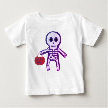 Cute Baby Skeleton Halloween Baby T-Shirt 