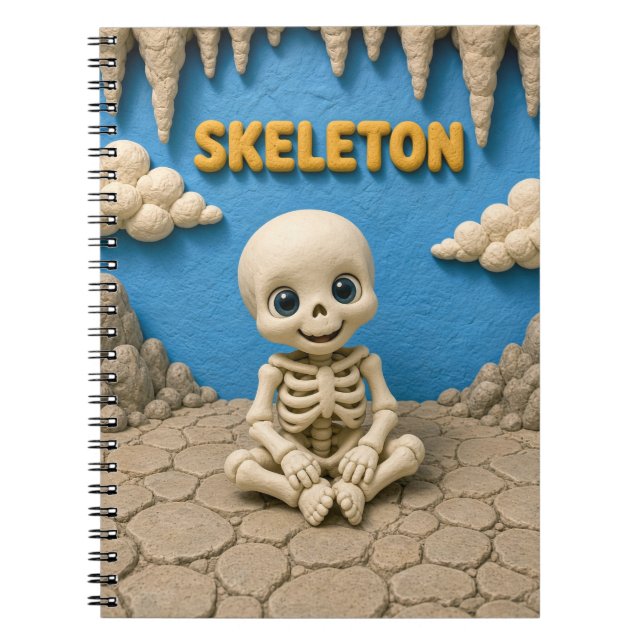Cute Baby Skeleton, Mythical Notebook (Front)