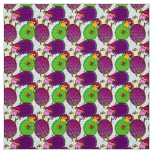 Cute baby sleeping sheep doddles fabric