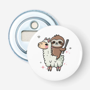 Cute Baby Sloth and Llama Bottle Opener