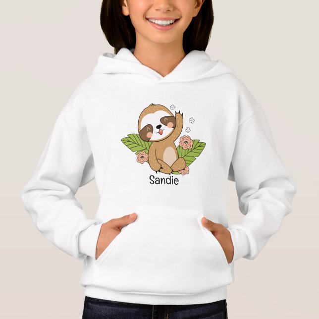 Cute Baby Sloth Custom Name         (Front)